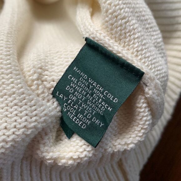 LRL Lauren Jeans Co Ralph Lauren quarter Button up closure mock neck Sweater XL - Picture 6 of 9